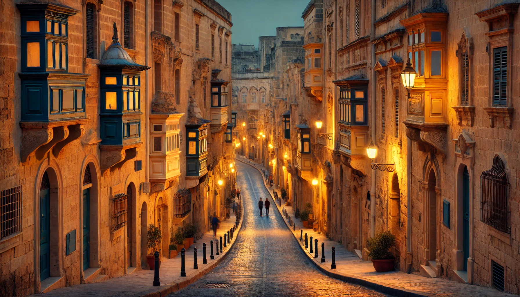 lluminated-streets-and-glowing-golden-limestone-buildings-create-a-magical